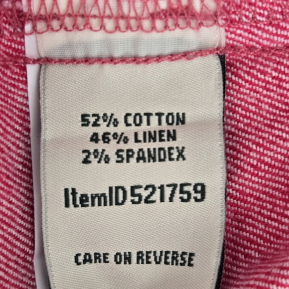 L.L. Bean Shorts Linen Cotton Blend Red Size 6 Like New - Picture 8 of 9